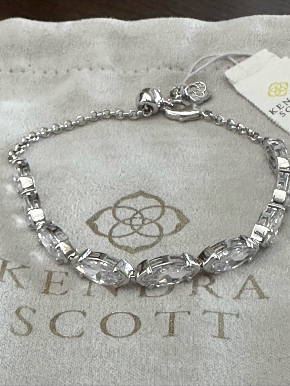 Kendra Scott Silver Crystal Marquise Bracelet